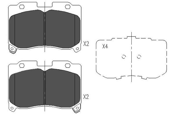 KAVO PARTS Bremžu uzliku kompl., Disku bremzes KBP-9045